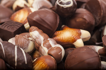 An assortment chocolates