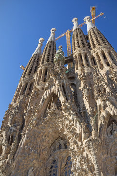 Church Sagrada Familia in Barcelona (Catalunya, Spain)