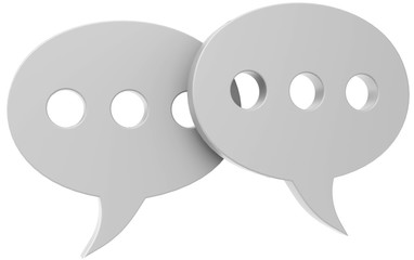 Obraz premium 3d graue Sprechblasen