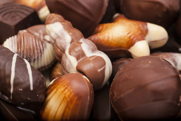 An assortment chocolates