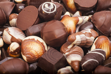 An assortment chocolates