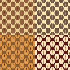 brown coffee beans, seamless pattern