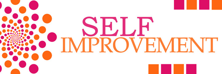 Self Improvement Pink Orange Dots Horizontal 