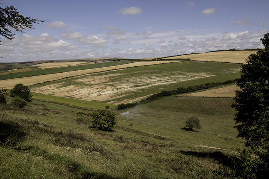 Downland View With Bonfire