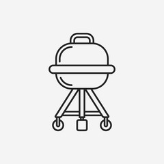 barbecue line icon