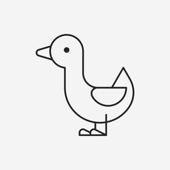 duck line icon