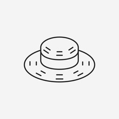 Sun hat line icon
