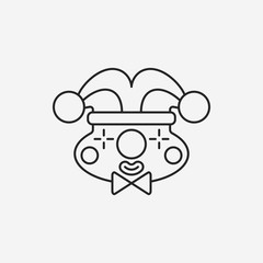 clown line icon