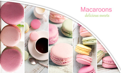 Macaroons photo collage