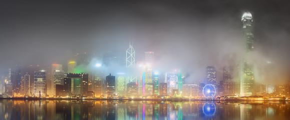 Panorama of Hong Kong and Financial district