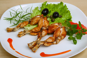 Fried frog legs