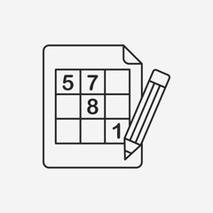 Sudoku line icon