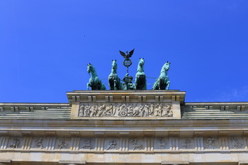 Naklejka premium Brandenburg Gate in Berlin - Symbol of Germany.
