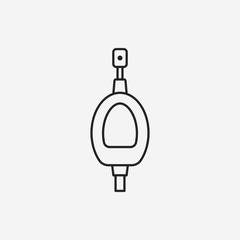 Toilet seat line icon