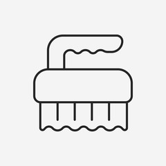 Toilet plunger and brush line icon