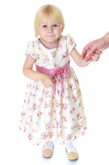 cute girl holding hands