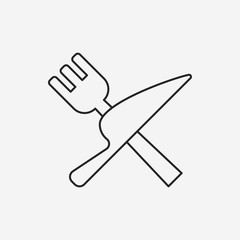 tableware line icon