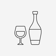 champagne line icon