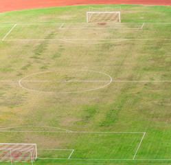 Obraz premium pelouse naturelle de stade de football 