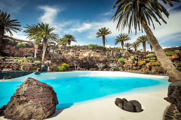 Fototapeta na wymiar Jameos del Agua pool, Lanzarote