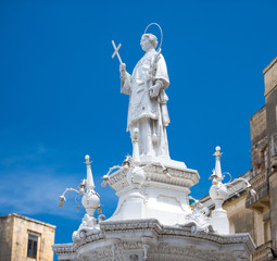 Obraz premium Statue Of St. Lawrence On Misrah Ir-Rebha