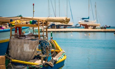Obraz premium fishing boat in Marsaxlokk