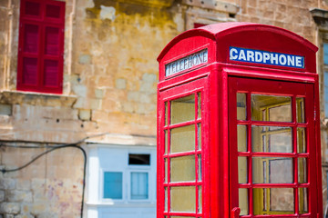 Obraz premium cardphone in a steet of Valletta