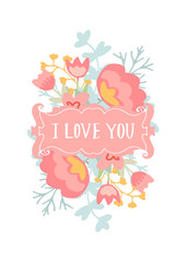 Romantic vintage card