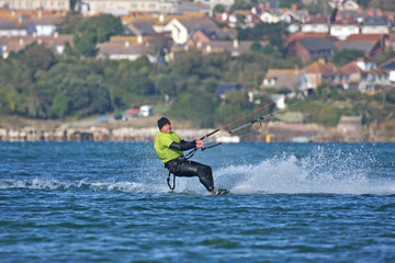 kitesurfer in Portland harbour