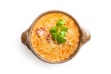 sope queso isolated on a white background