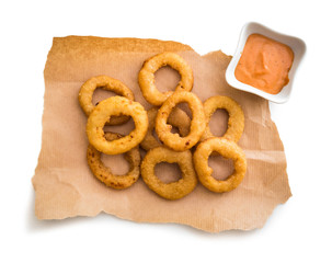 onion rings on parchment