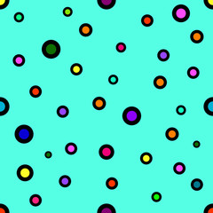 Colorful seamless pattern with circles. Modern stylish texture