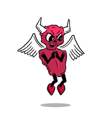A smirking Evil red devil