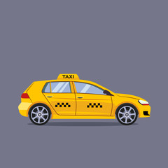 Fototapeta na wymiar Taxi car flat design