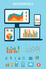 Obraz premium Financial Infographics