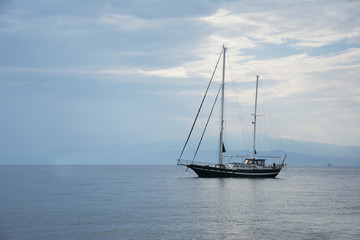 Fototapeta na wymiar Boat in the sea