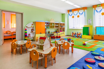 Kindergarten, game room. - obrazy, fototapety, plakaty