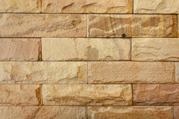 Horizontal stone bricks texture
