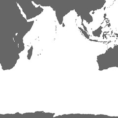 Indischer Ozean in Grau
