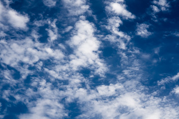 Clouds on blue sky before the storm