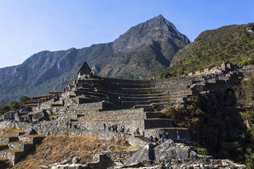 Fototapeta na wymiar Machu Picchu, Peruvian Historical Sanctuary and a World Herita