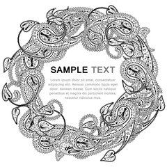 Paisley pattern with frame