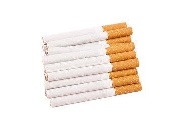 Cigarettes isolated on the white background