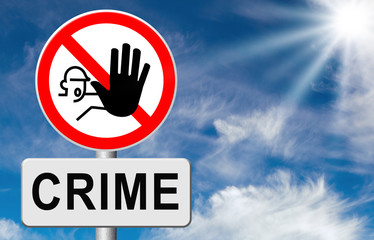 stop crime sign