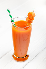 Glass of carrot juice
