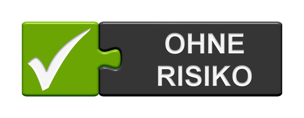 Puzzle Button zeigt Ohne Risiko