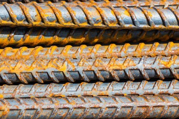 Iron in construction site