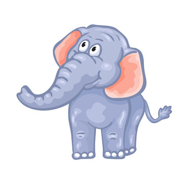 Cute cartoon elephant. 