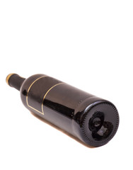 Red wine bottle. Isolated on white background 