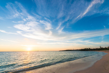 Twilight sunsets and beautiful beaches, Okinawa, Japan